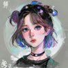 今日同人库用户「星河绘梦」头像，同人画师，创作者身份